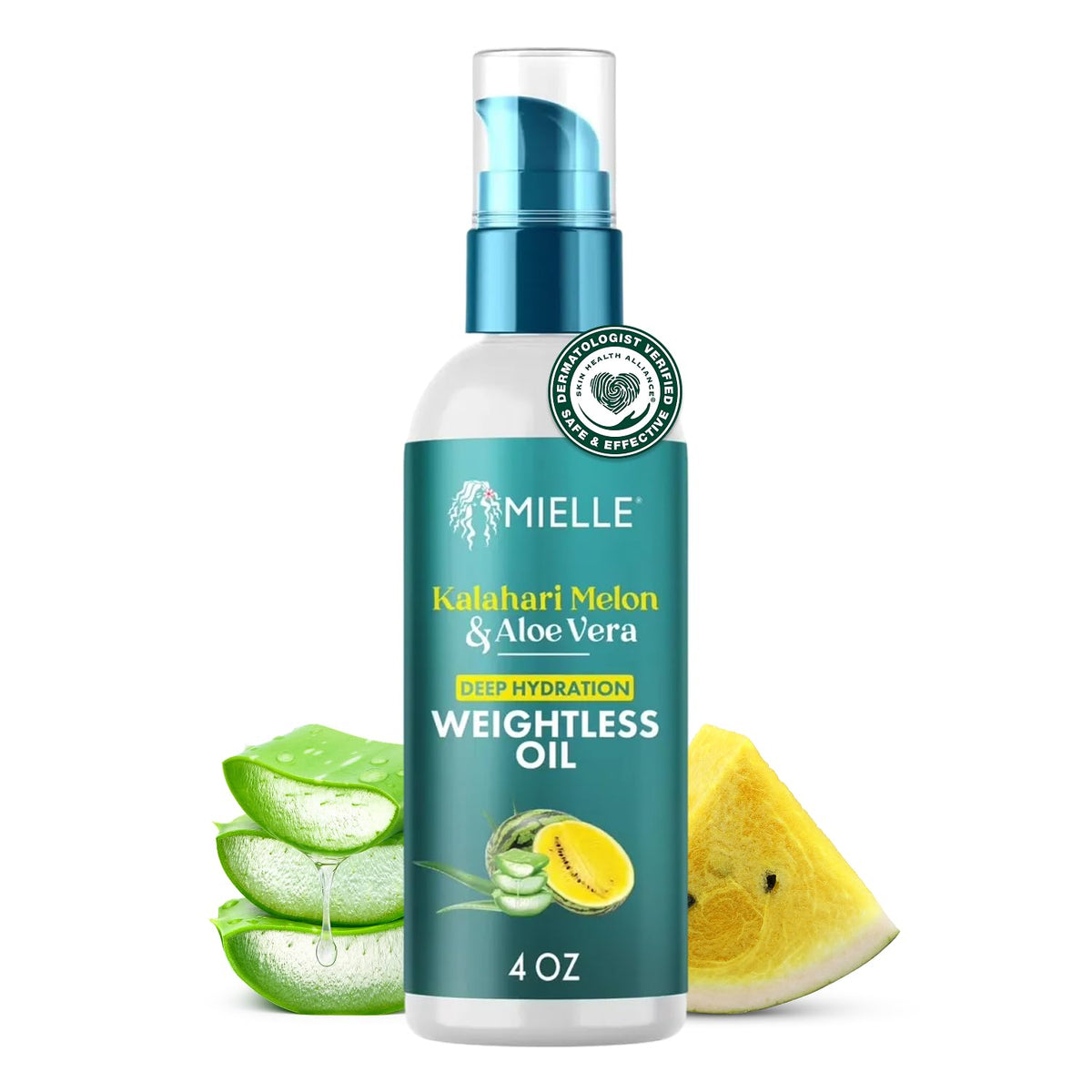Mielle Organics Weightless Hair Oil, Kalahari Melon & Aloe Vera Deep Long-Lasting Hydration Hair Treatment for Dry, Curly and Textured Hair,