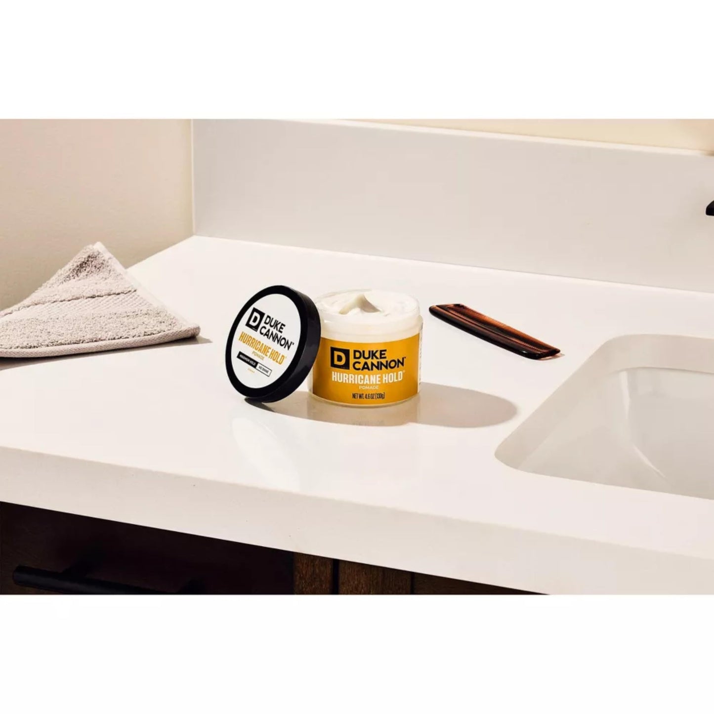 Duke Cannon Supply Co. Hurricane Hold Pomade - 4.6 oz - Extra Strong Hold, No Shine, Water-Based for Easy Washout, Long-Lasting Hair Control Beauty & Personal Care Duke Cannon Supply Co.