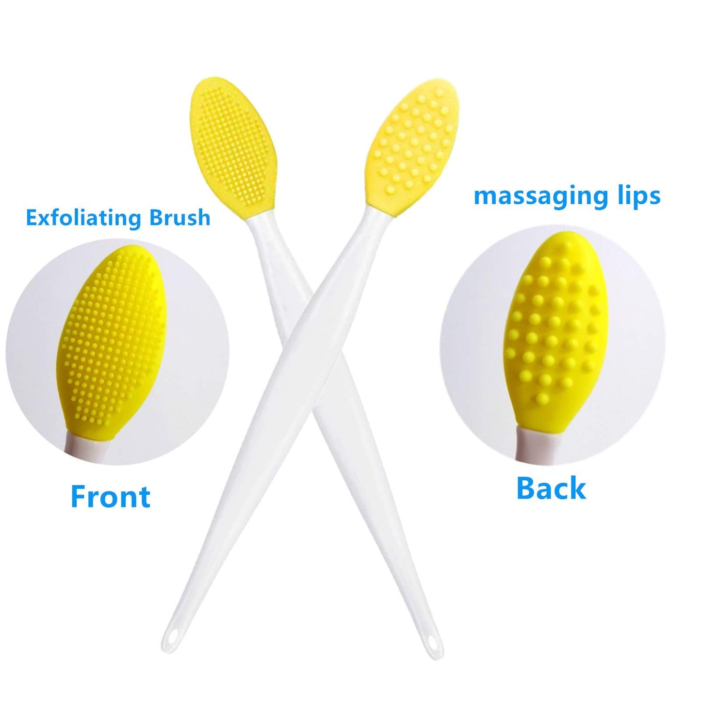 Lip Scrub Brush,Lip Scrubber Exfoliator,Double-Sided Silicone Lip Exfoliating Tool for Men Women Lip Lightening,Lip Exfoliator Scrubber Tool for Dark Beauty & Personal Care New prominent