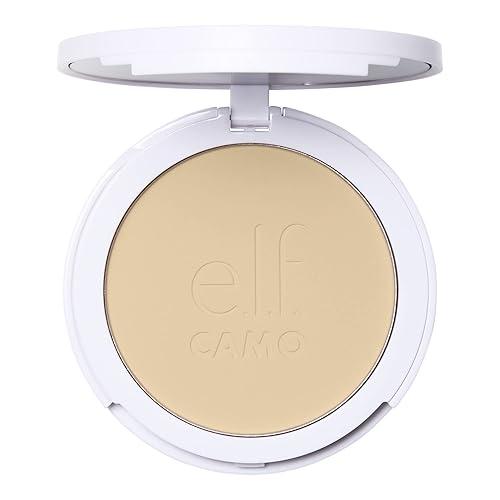 e.l.f. Camo Powder Foundation, Lightweight, Primer-Infused Buildable & Long-Lasting Medium-to-Full Coverage Foundation, Fair 140 W Beauty & Personal Care e.l.f.
