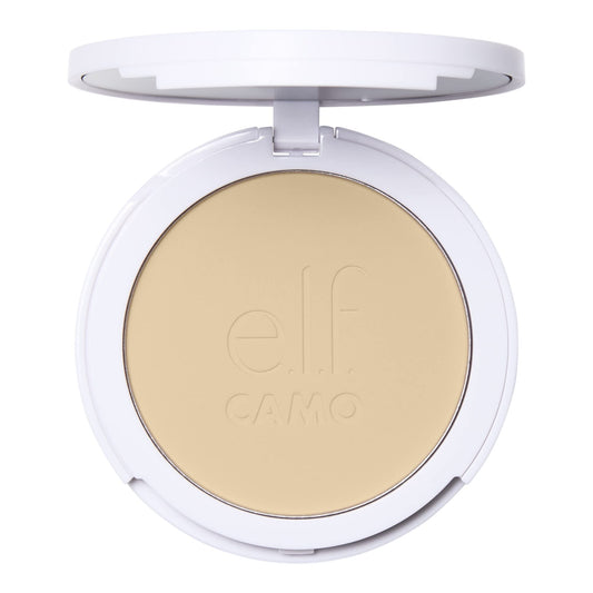 e.l.f. Camo Powder Foundation, Lightweight, Primer-Infused Buildable & Long-Lasting Medium-to-Full Coverage Foundation, Fair 140 W Beauty & Personal Care e.l.f.