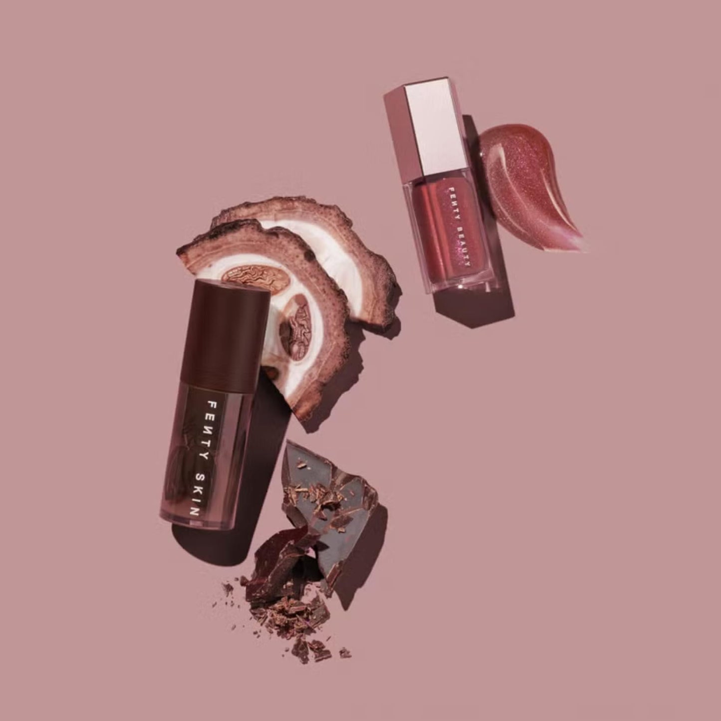 FENTY BEAUTY Chocolit Treatz - Lip Luminizer (.18 Fl Oz) + Lip Oil Duo (.19 Oz) Beauty & Personal Care FENTY BEAUTY
