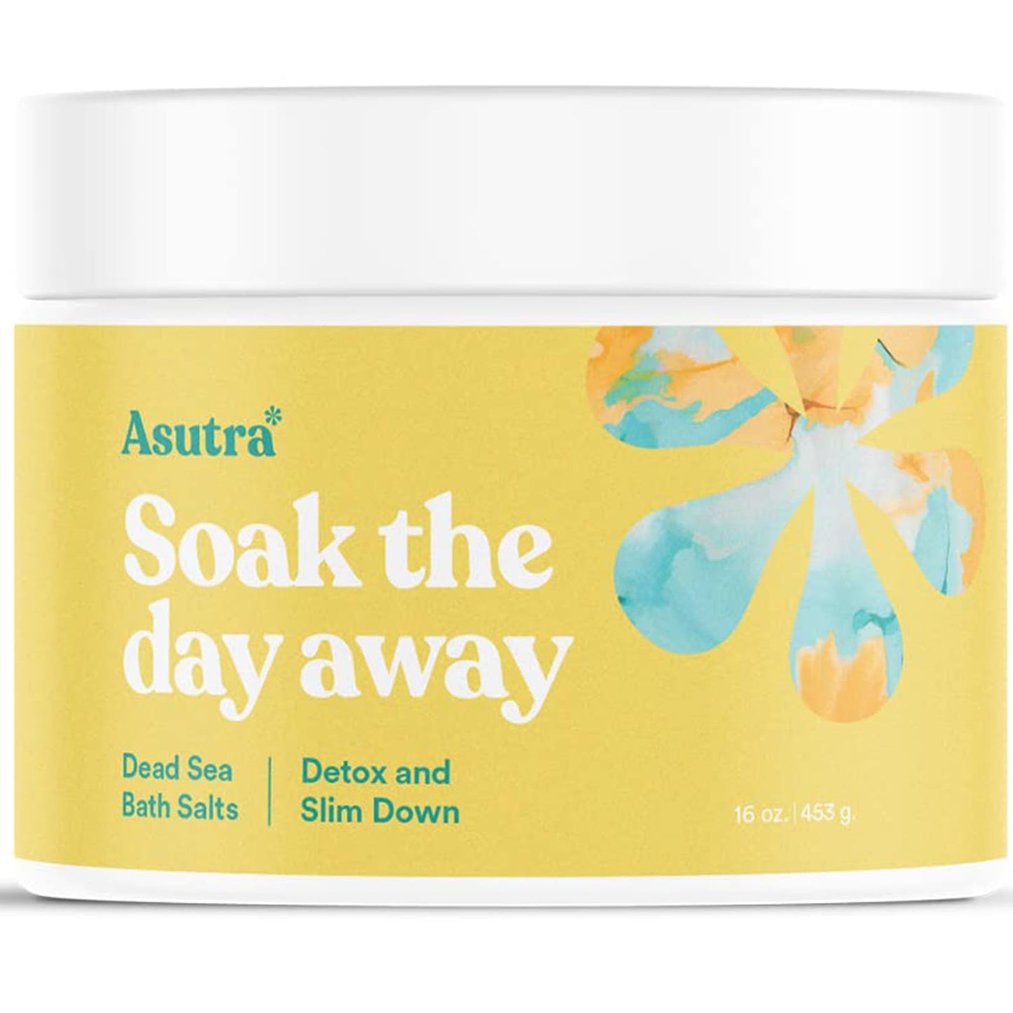 ASUTRA Dead Sea Bath Salts (Detox & Slim Down), 16 oz - Soak in Rich & Vital Healing Minerals - Purify & Energize with Eucalyptus, Sweet Orange Beauty and Personal Care ASUTRA