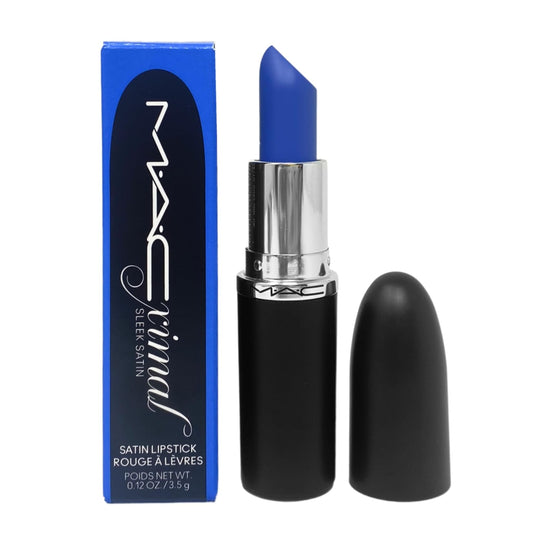 MAC Cosmetics M.A.Cximal Sleek Satin Lipstick - 823 Tilted Denim (Pale dusty blue) - 0.12 oz / 3.5 g Beauty & Personal Care MAC