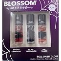 Blossom Scented Roll on Lip Gloss, Infused with Real Flowers, Made in USA, 0.3 fl. oz./9ml, 3 pack Mini Gift Set, Sinister Strawberry/Wicked Beauty & Personal Care Blossom