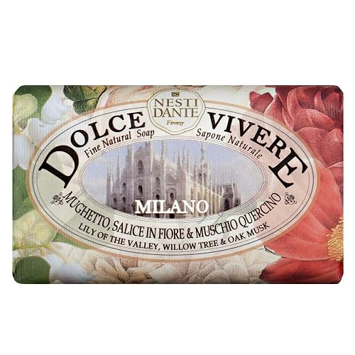 Dolce Vivere Milano Lily Of The Valley, Willow Tree & Oak Musk Fine Natural Soap Bar, 250 g Beauty & Personal Care Nesti Dante