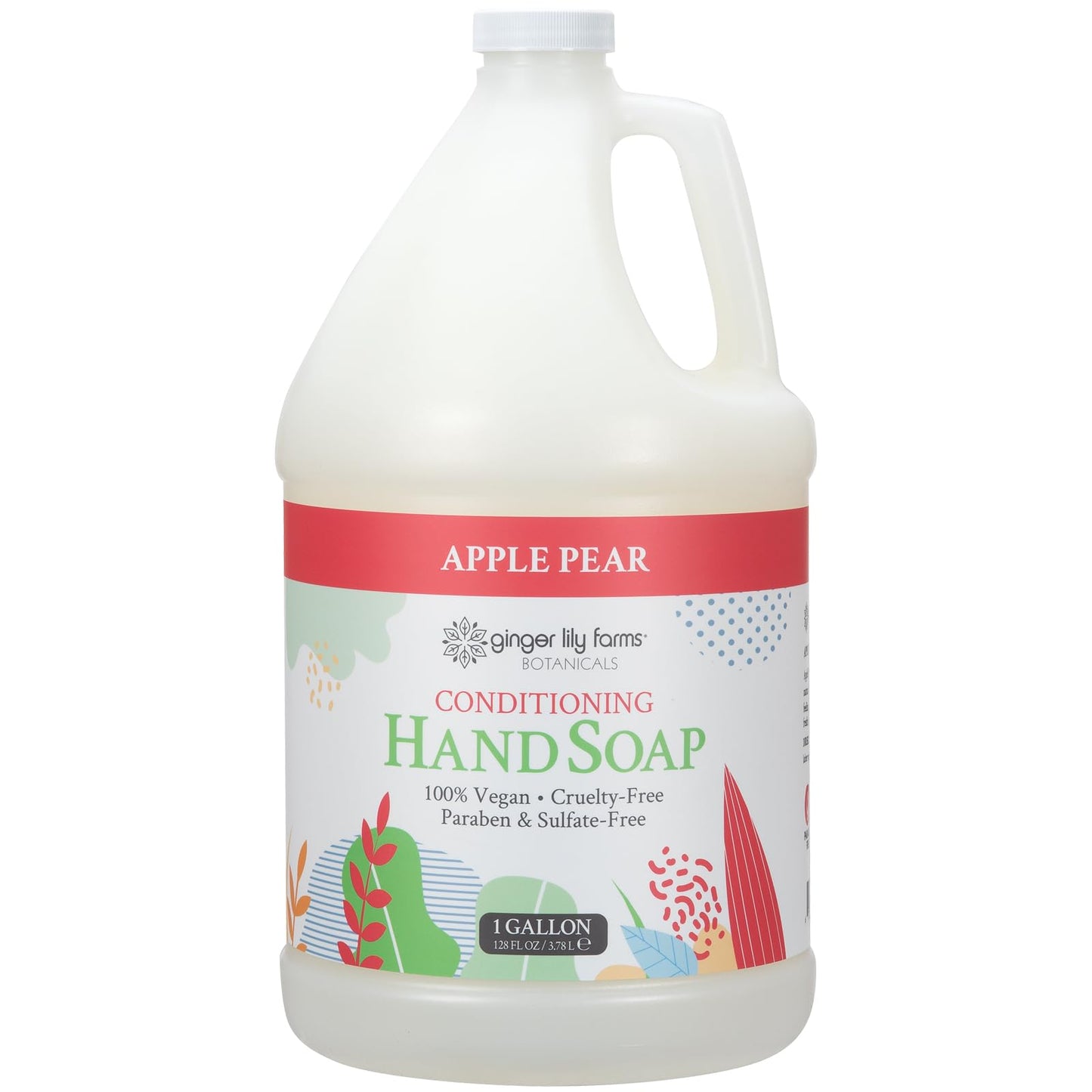 Ginger Lily Farms Botanicals All-Purpose Liquid Hand Soap Refill, 100% Vegan & Cruelty-Free, Apple Pear Scent, 1 Gallon (128 fl. oz.) Beauty & Personal Care Ginger Lily Farms