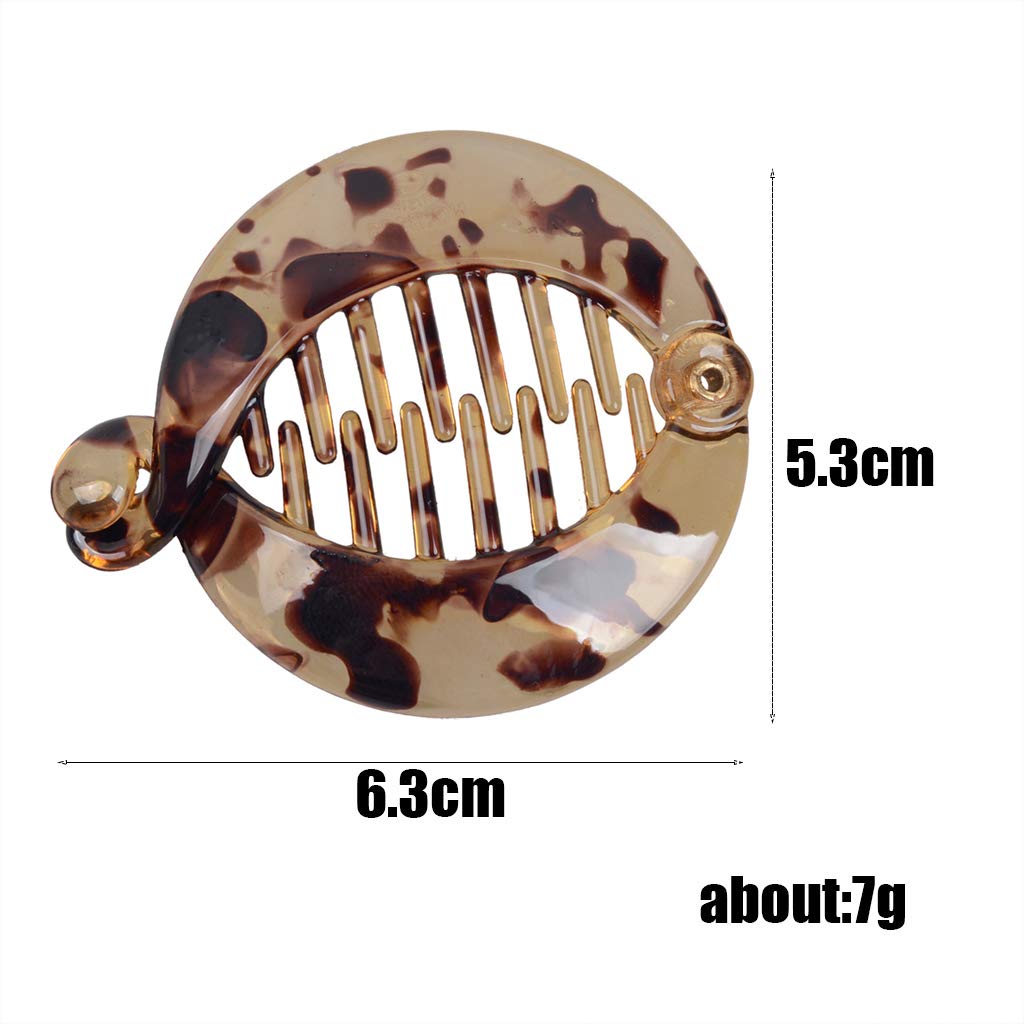 3Pcs Resin Banana Hair Clips Small Banana Hair Combs Fishtail Hair Clip Side Comb Round Ponytail Holder for Women Hair Accessories Beauty & Personal Care luzen