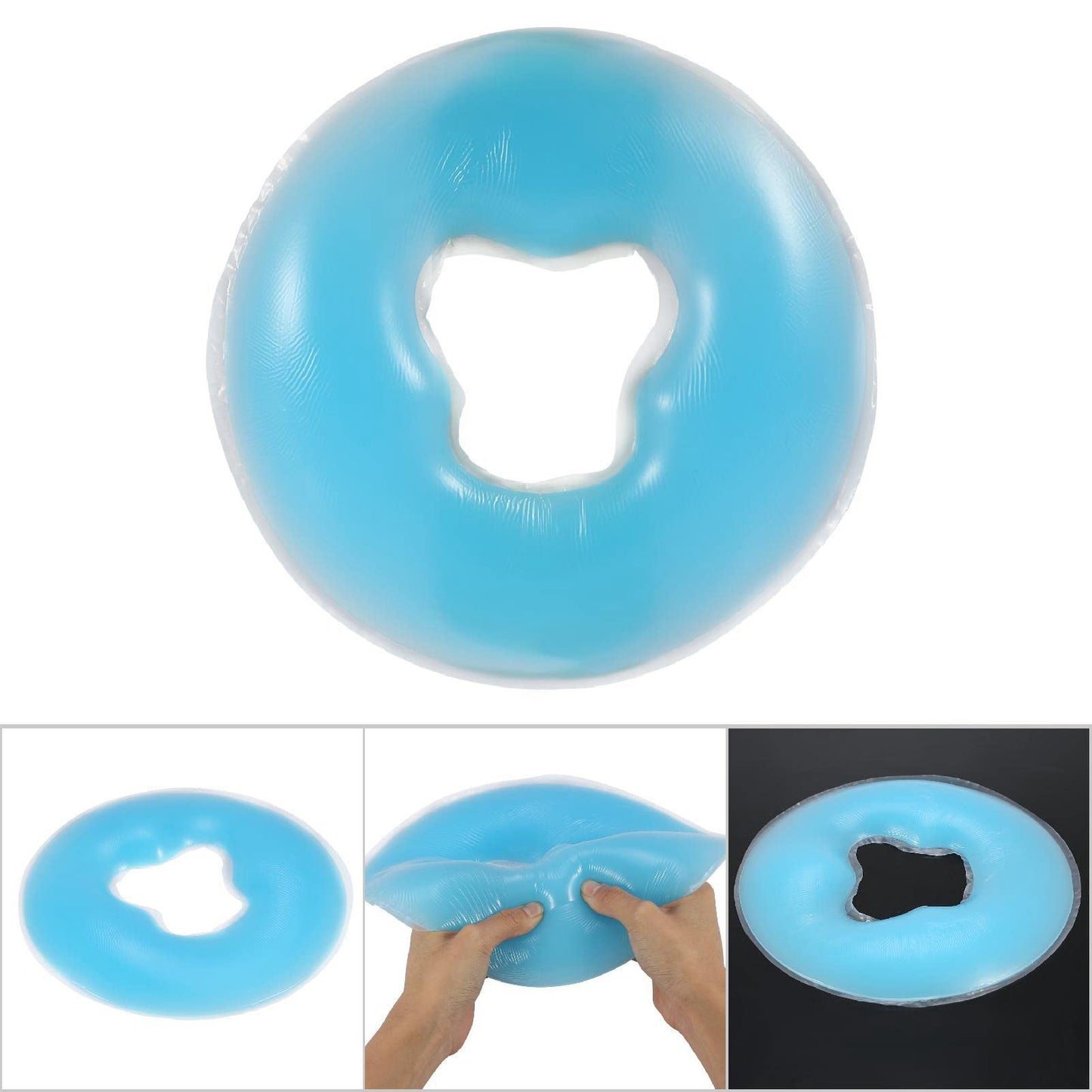 Face Down Pillow, Soft Silicone Face Relax Pillow Face Relax Cushion Pad Soft Massage Face Head Support for Face SPA Beauty Salon [Blue] Beauty and Personal Care YUYTE