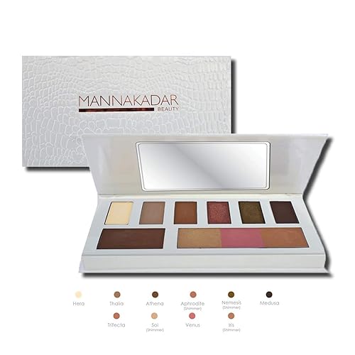 Manna Kadar Goddess Palette, Multi Colored Face & Eye Contour Collection, Includes Blush, Highlighters, Contour and Eyeshadows Beauty & Personal Care Manna Kadar
