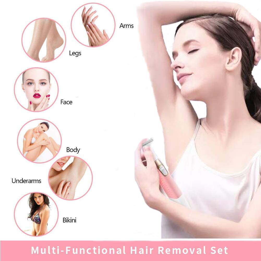 Electric Shaver Trimmer for Women Full Body,Painless Lady Wet & Dry Electric Bikini Line Trimmer Body Hair Remover for Leg Underarm Eyebrow Public,USB Beauty & Personal Care Suparleny