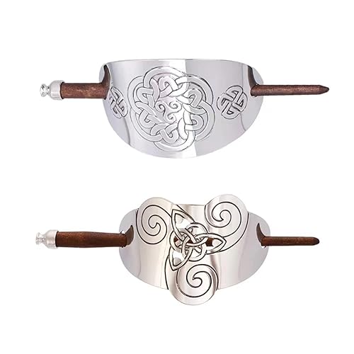 2 Pcs Celtic Hair Slide Braids Ponytail Holder Clips Hair Jewelry Viking Hair Accessories for Women Girls Beauty & Personal Care TAORANJU