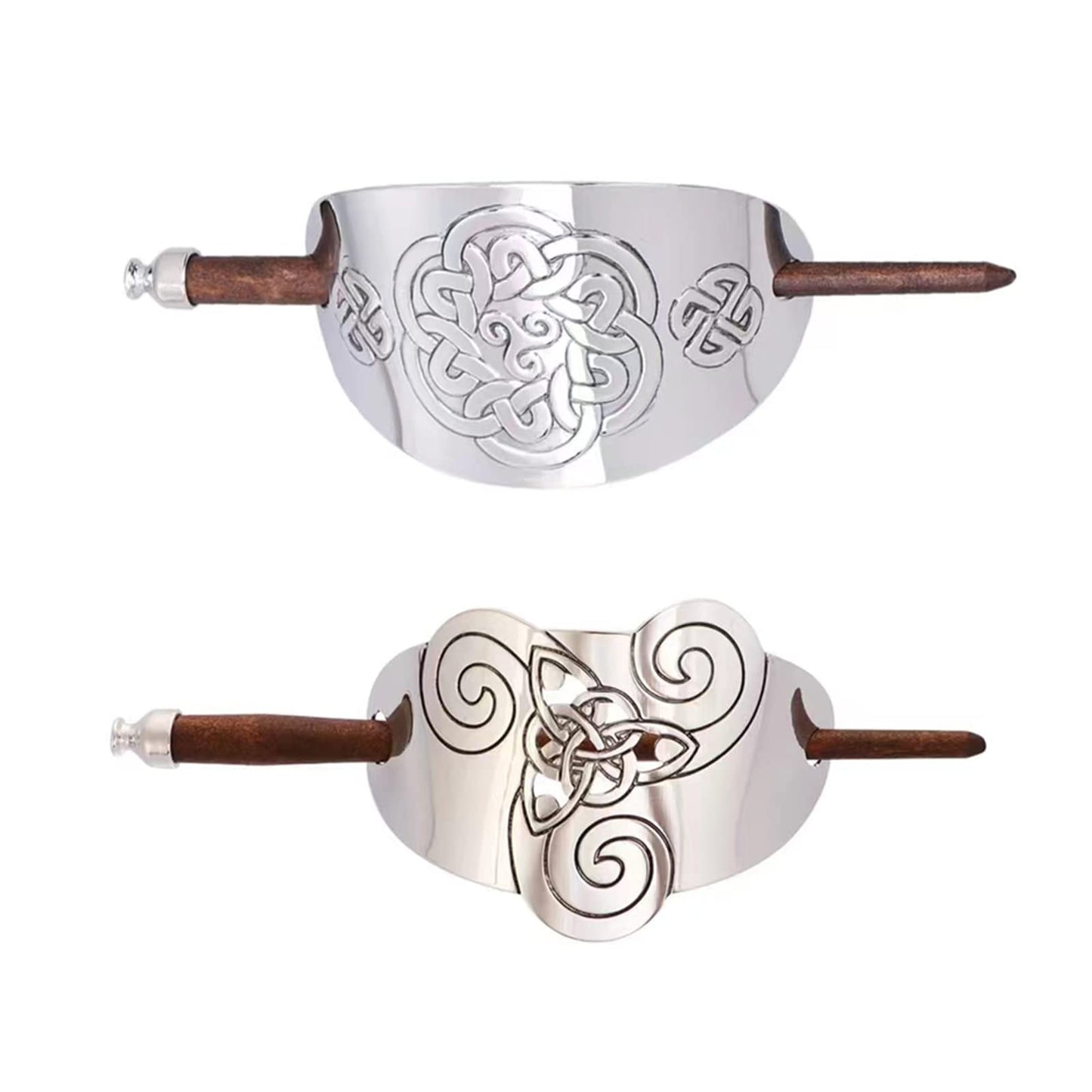 2 Pcs Celtic Hair Slide Braids Ponytail Holder Clips Hair Jewelry Viking Hair Accessories for Women Girls Beauty & Personal Care TAORANJU