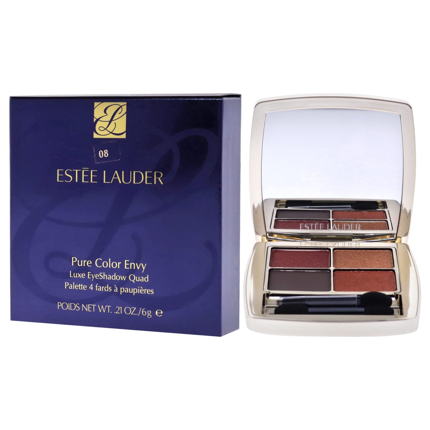 Estee Lauder Pure Color Envy Luxe Eyeshadow Quad - 08 Wild Earth Eye Shadow Women 0.21 oz Beauty & Personal Care Estée Lauder