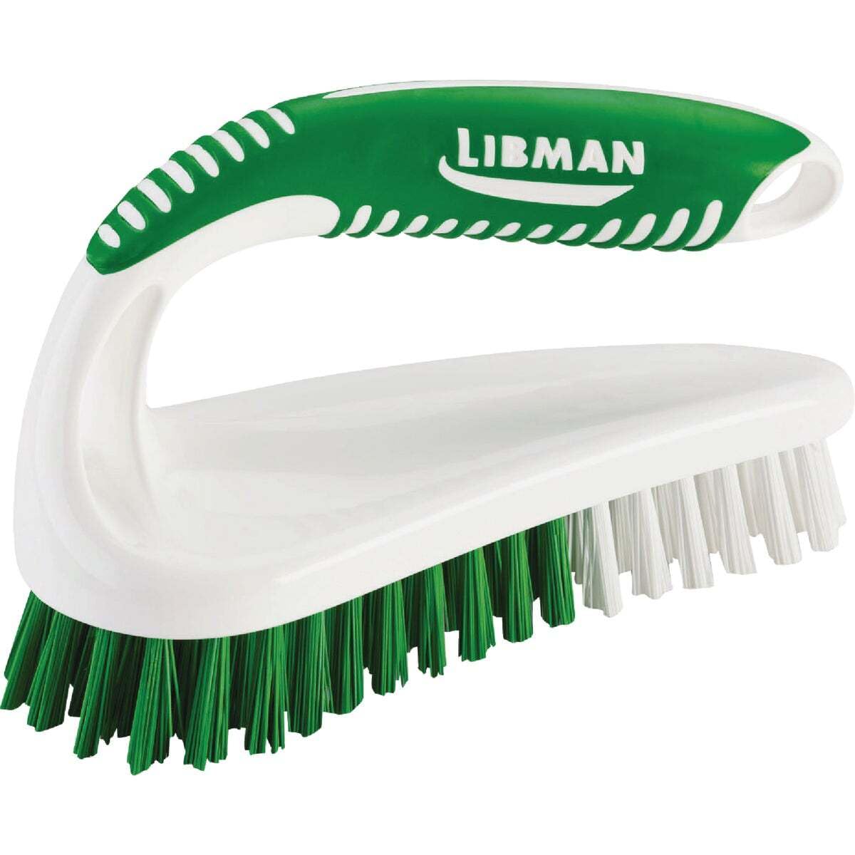 2 1/2 in W Scrub Brush, Stiff, 5 1/2 in L Handle, 7 in L Brush, Green, Polypropylene, Santoprene - 1 Each Beauty and Personal Care LIBMAN COMMERCIAL