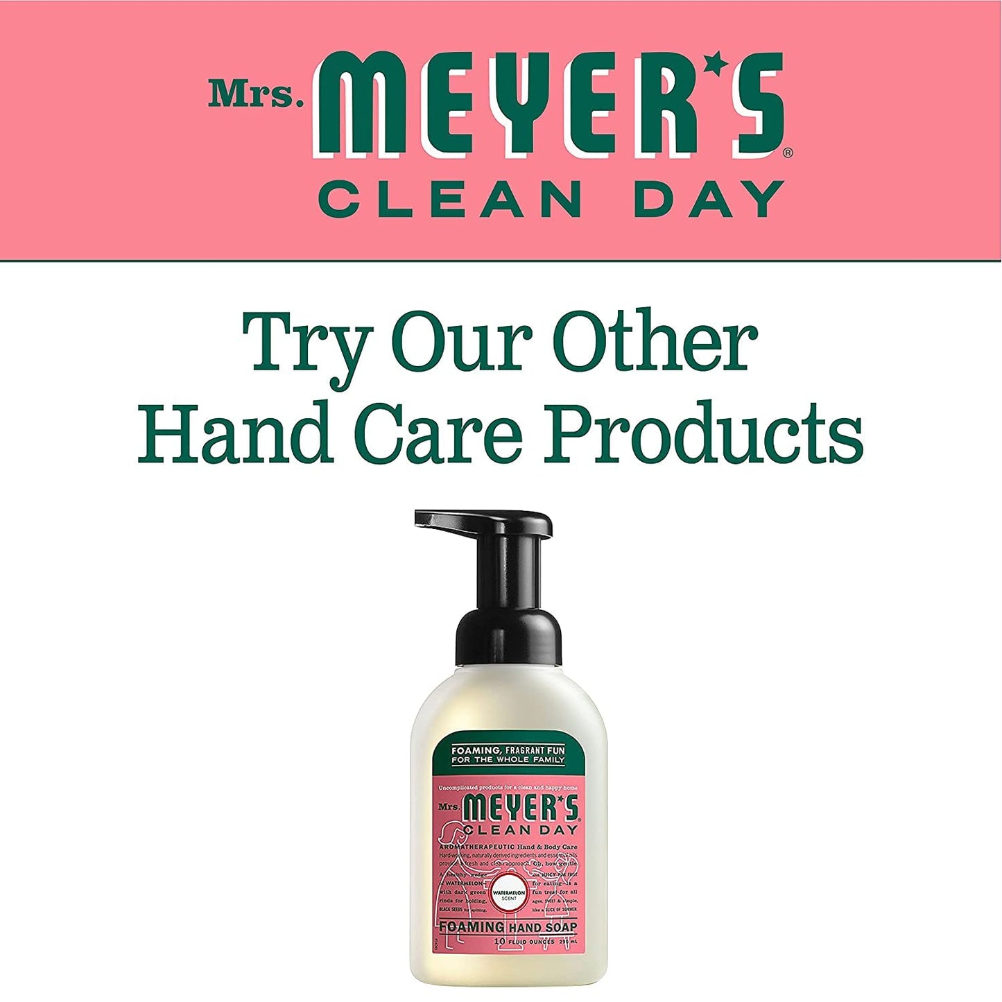 Mrs. MEYER'S CLEAN DAY Foaming Hand Soap, Watermelon Scent,10 Fl oz. (Pack of 6) Beauty & Personal Care Mrs. MEYER'S