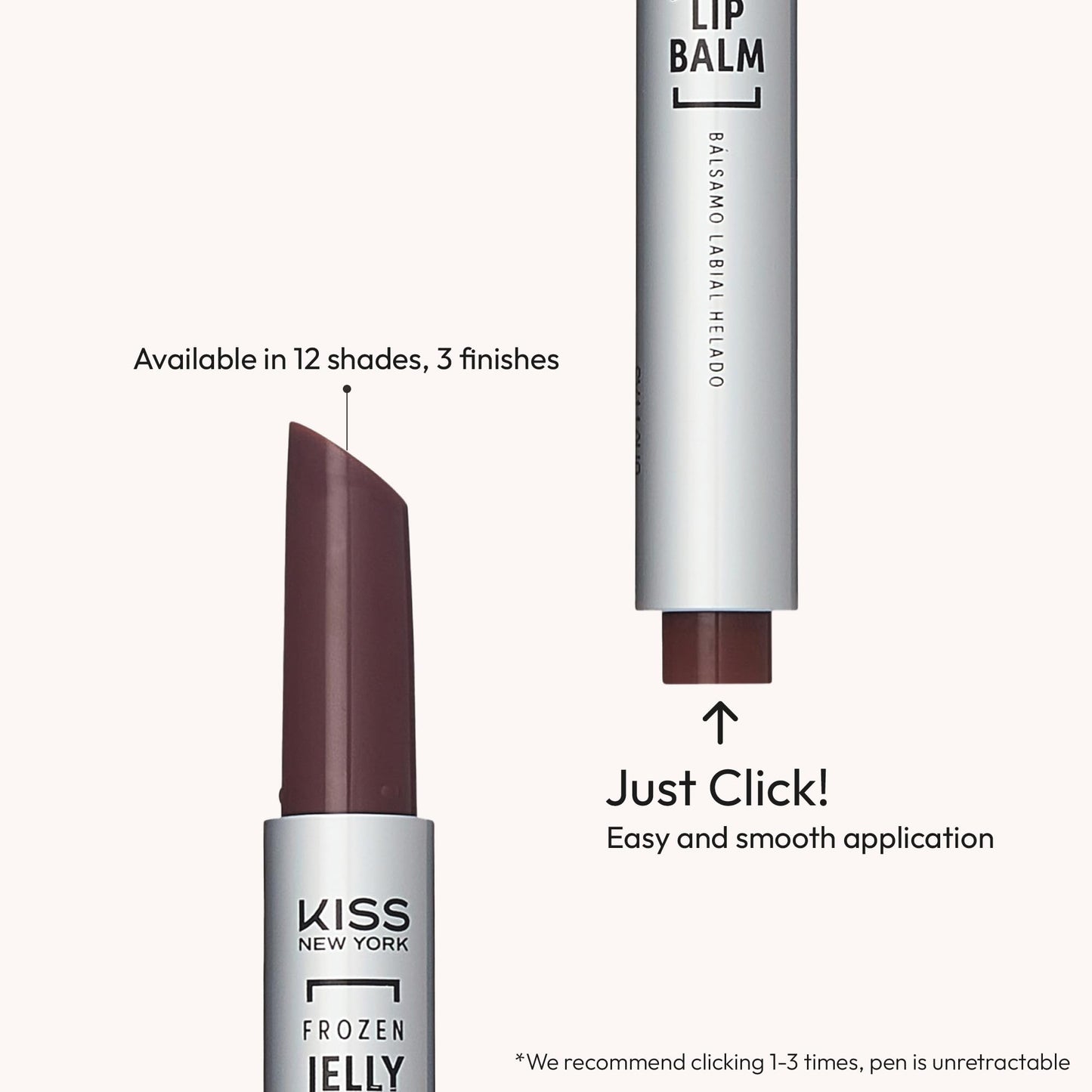 KISS NEW YORK Frozen Jelly Lip Balm Pen, High Shine Lip Gloss for Sheer Tint, Hydrating Melting Lipstick With Hyaluronic Acid, Cooling Effect Beauty and Personal Care Kiss