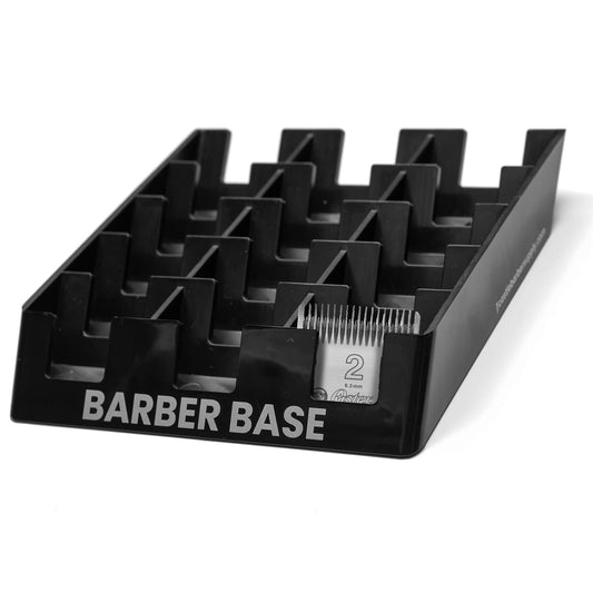The Barber Base 15 Slot Clipper Blade Tray (Black) Beauty and Personal Care Castle Barber Supply