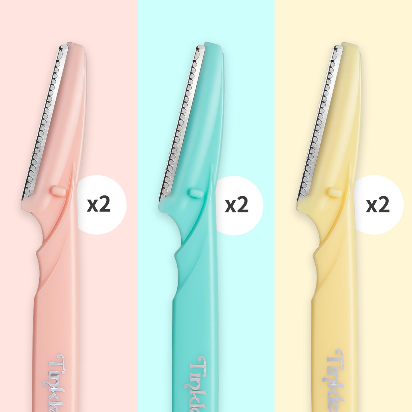 Tinkle Dermaplaning Tool 6ct, Dermaplane Razor for Women, Safe and Easy Peach Fuzz Remover, Eyebrow Trimmer with Protective Cover, Stocking Stuffers Beauty & Personal Care Tinkle