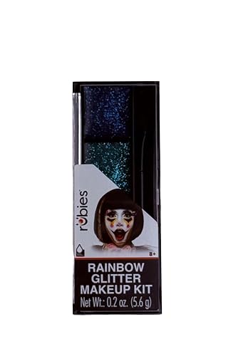Rubies Rainbow Glitter Makeup Kit, 0.2 oz, Multi-Color Cosmetic Set for Dress Up and Costumes, Age 8+ Beauty & Personal Care Rubies