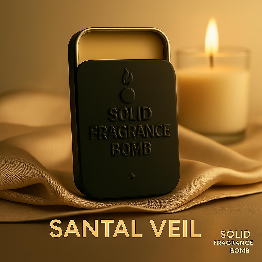 Solid Fragrance Bomb - Premium All-Natural Solid Cologne for Men & Women | Long-Lasting, TSA-Safe, Alcohol-Free, Halal, Handmade Travel Fragrance Balm Beauty & Personal Care Solid Fragrance Bomb