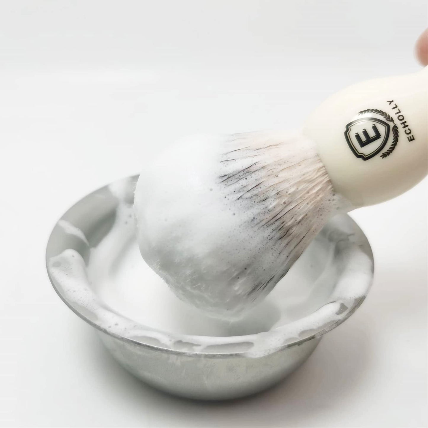 Premium Mens Shaving Brushes by Echolly-NO Shedding Bristle Shaving Brush for Men-Smooth Acrylic Handle Legacy Shave Brush-Rich and Fast Lather Beauty and Personal Care ECHOLLY