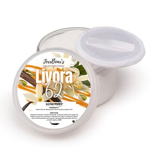 JerrBear’s Liyora 62 Dusting Powder, Talc Free Body Formula for Women, Soft Scented Skin Care, Gentle Powder for Daily Freshness, (4oz Jar) Beauty & Personal Care JerrBear’s