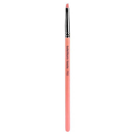 Bdellium Tools Professional Makeup Brush - Pink Bambu Series 760 Liner/Brow - With Soft Synthetic Fibers, For Eyes & Brows (Pink, 1pc)