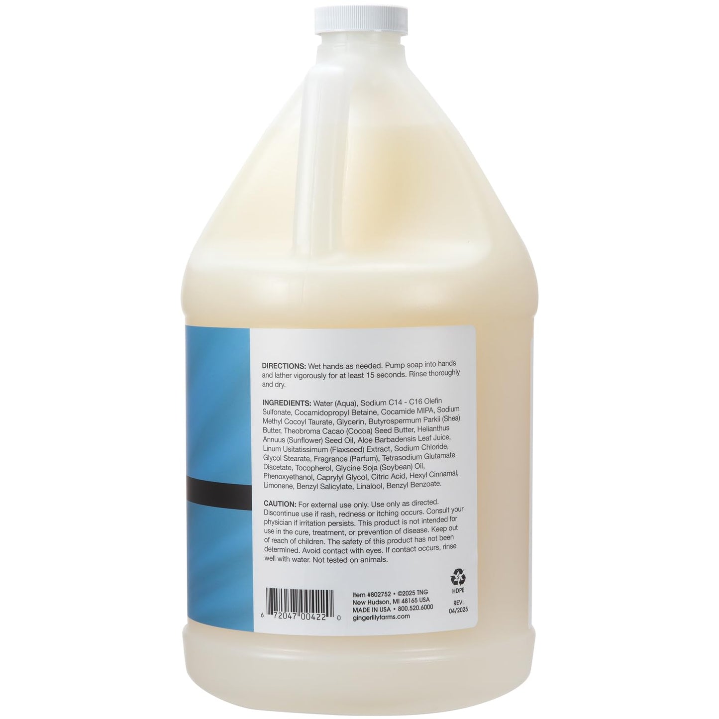 Ginger Lily Farms Botanicals Shea Indulgence Deep Hydration Liquid Hand Soap Refill, Island Tranquility, 100% Vegan & Cruelty-Free, Green Tea Beauty & Personal Care Ginger Lily Farms