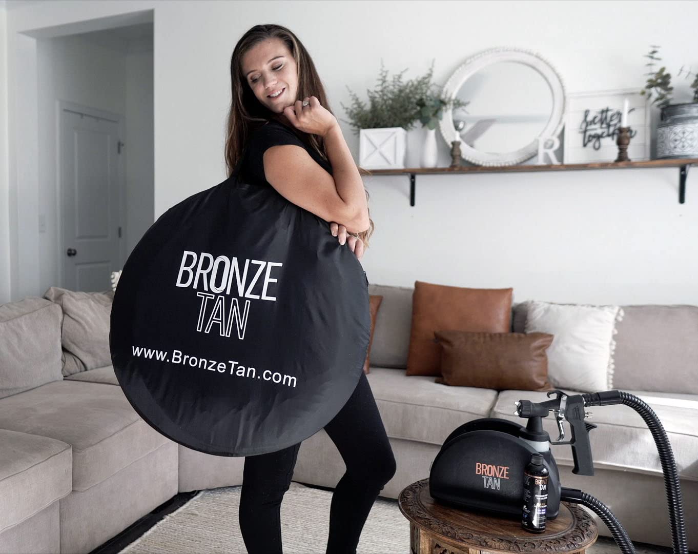 Pop Up Spray Tan Tent for Professionals - Waterproof Booth With Portable Carrying Case for Spray Tan Salons - Self Tanning Black by Bronze Tan Beauty & Personal Care Existing Beauty