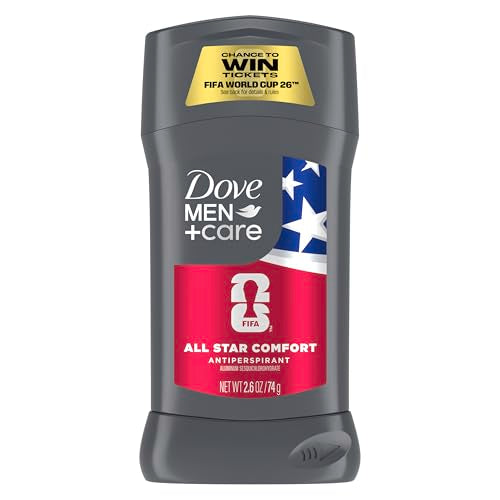 DOVE MEN + CARE All Star Comfort Antiperspirant Stick - FIFA World Cup 2026 Edition, 72H Odor?Neutralizing Protection with Added Moisturizer - 2.6 oz Beauty and Personal Care DOVE MEN + CARE