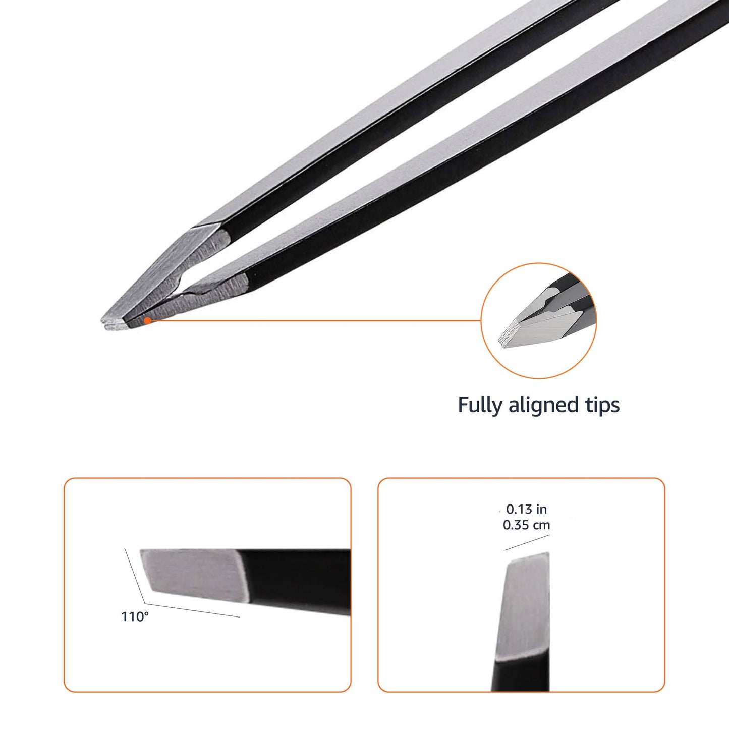 Amazon Basics Slant Tip Tweezer - Professional Stainless Steel Tweezer for Effective Hair Removal, Ideal for Daily Beauty Regimen, with Travel Case Beauty & Personal Care Amazon Basics