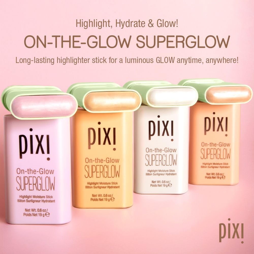 Pixi On-the-Glow SuperGlow | Shade GildedGold | Hydrating Highlighter Stick with Ginseng, Aloe Vera & Fruit Extracts | For Cheeks & Brow Bones | 19g Beauty & Personal Care Pixi