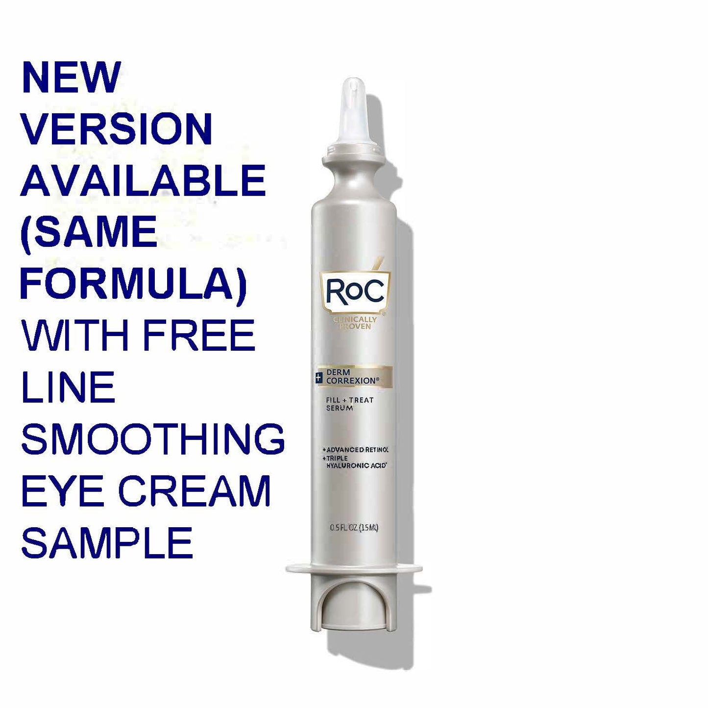 RoC Derm Correxion Fill + Treat Advanced Retinol Serum with Hyaluronic Acid for Forehead Wrinkles, Crow's Feet, Eleven Wrinkles, and Laugh Lines Beauty & Personal Care RoC