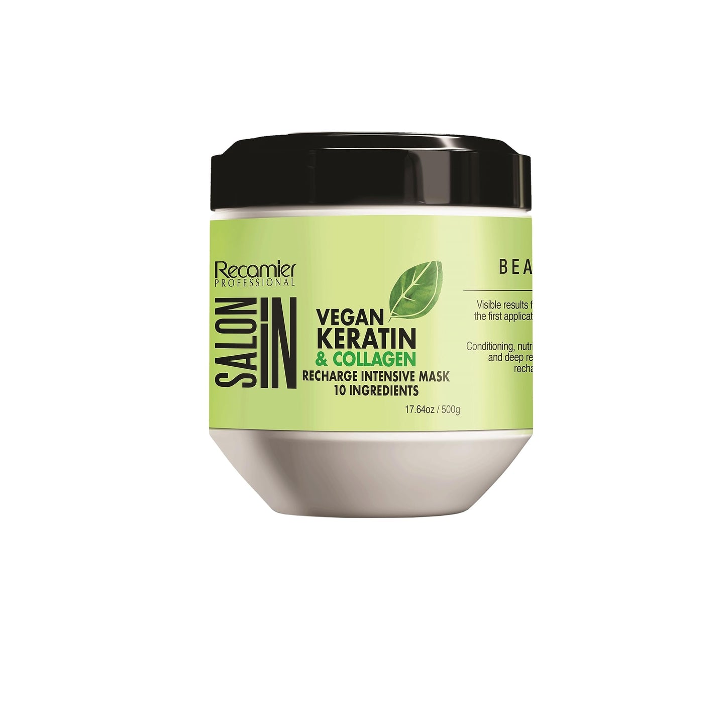 Salon In by Recamier | Vegan Keratin & Collagen 3-Piece Hair Set with Shampoo (33.8 fl oz / 1000 ml), Conditioner (33.8 fl oz / 1000 ml), and Recharge Beauty & Personal Care RECAMIER PROFESSIONAL SALON IN