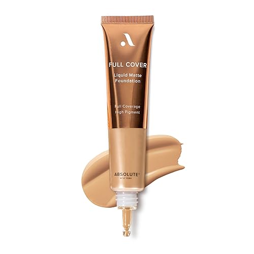 Absolute New York MFFD03 Full Cover Liquid Matte Foundation; Creamy Oil Free Formula with Dropper Tip; Natural Matte Finish Beauty & Personal Care Absolute New York