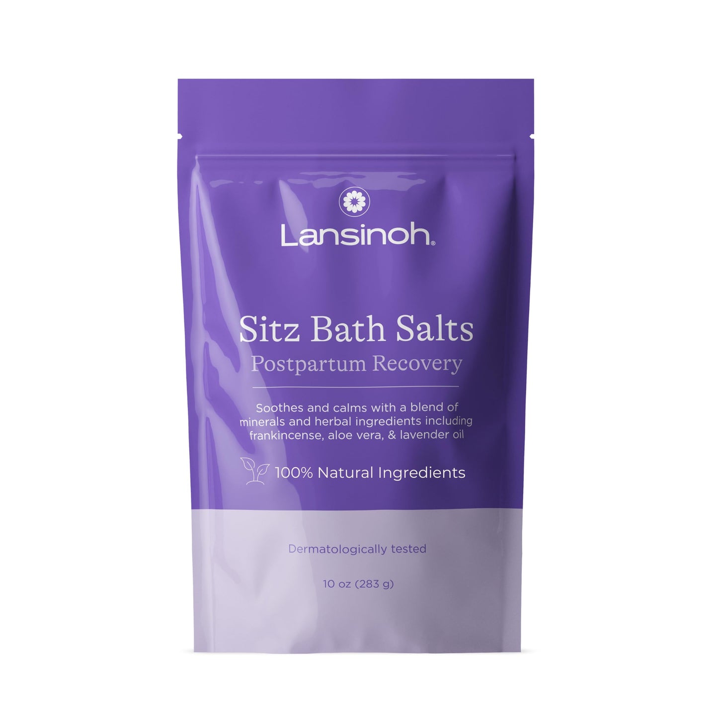 Lansinoh Sitz Bath Salts for Postpartum Care, Perineal Soak with Epsom Salt, Aloe Vera, Lavender & Frankincense Oil, 10 Ounces Beauty and Personal Care Lansinoh