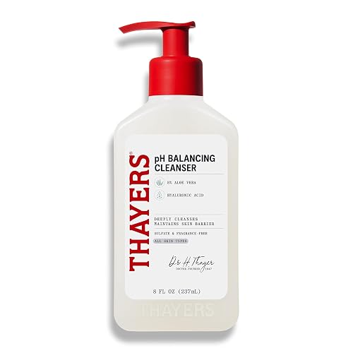 THAYERS pH Balancing Daily Cleanser, Face Wash with Aloe Vera, Gentle and Hydrating Skin Care for Dry, Oily, or Acne Prone Skin, 8 FL Oz. Beauty & Personal Care THAYERS