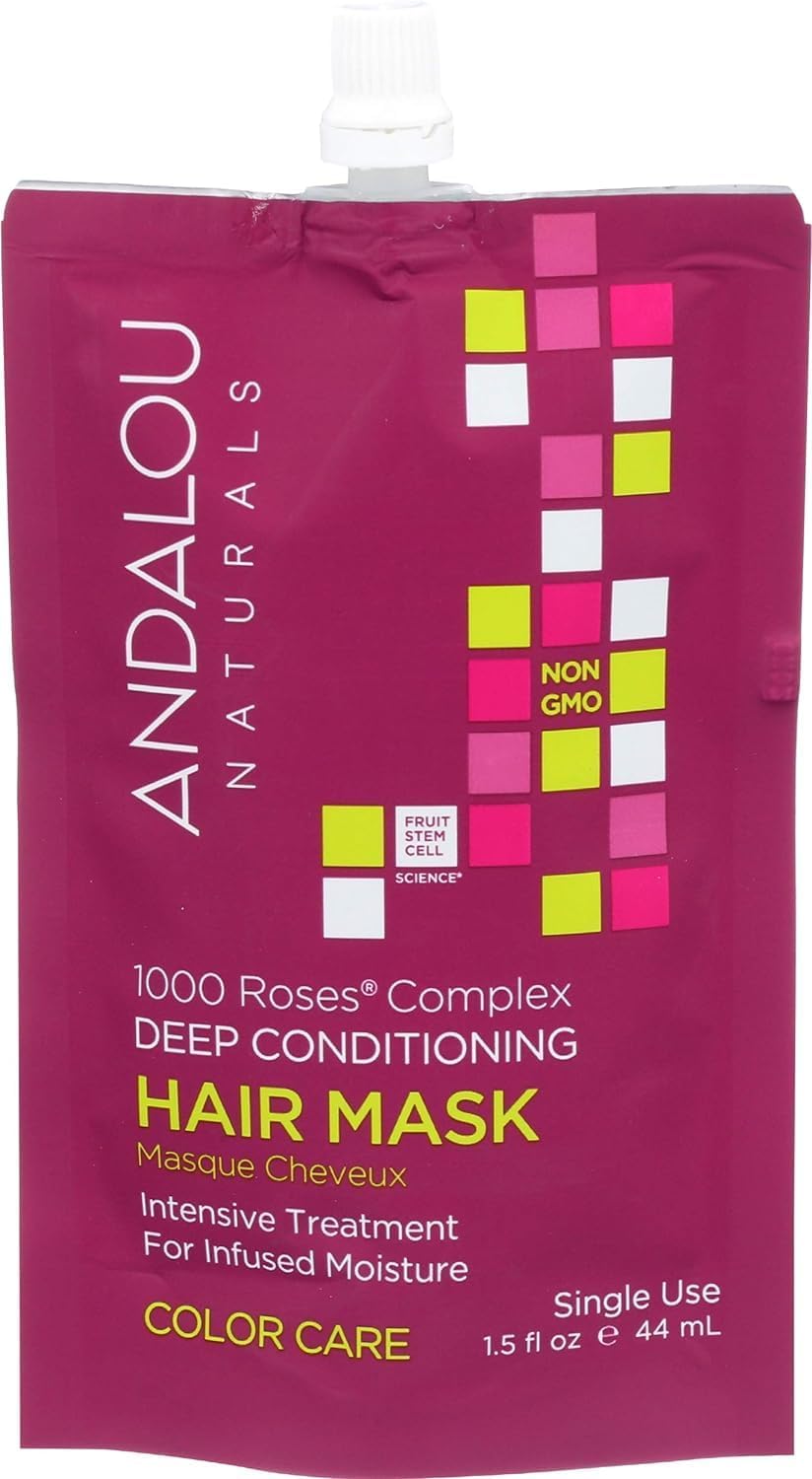 Andalou Naturals 1000 Roses Complex Color Care Deep Conditioning Hair Mask 1.5 oz. Hair Care Beauty & Personal Care Andalou Naturals