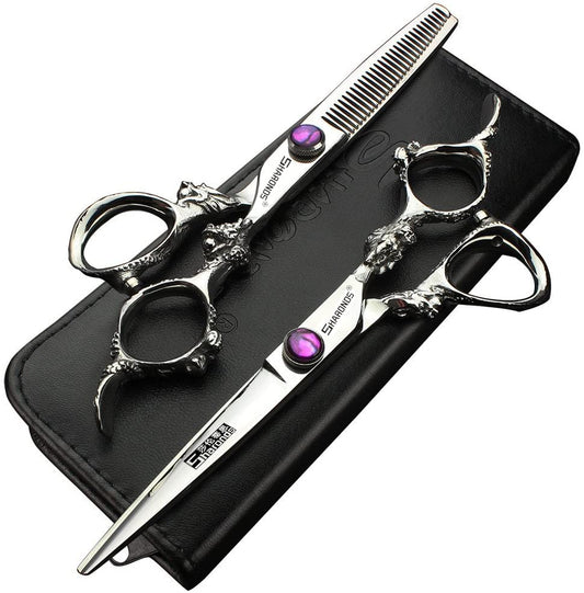 6" Professional Hairdressing Scissors Set (6 inches, 2 pieces-A)