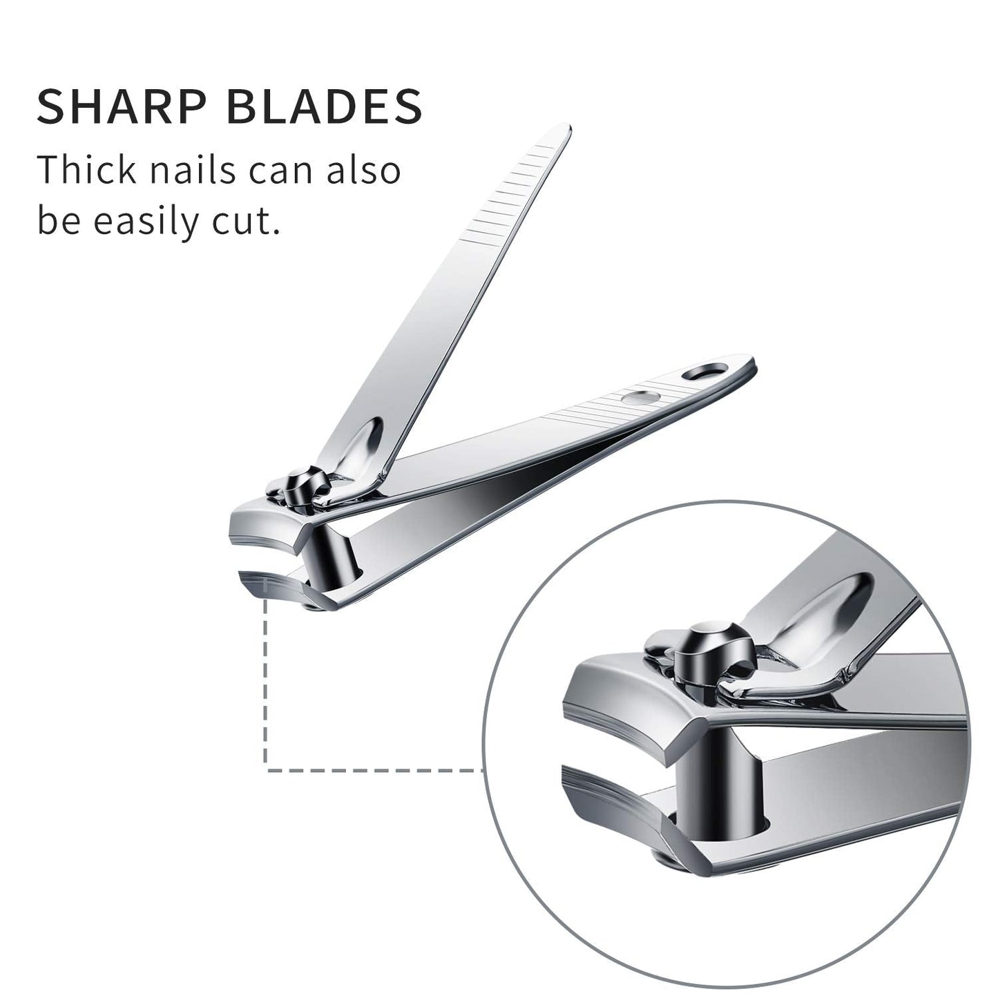 32 Pieces Stainless Steel Fingernail Nail Clipper Bulk Silver Portable Toenail Clippers Cutter Set Beauty & Personal Care Mudder