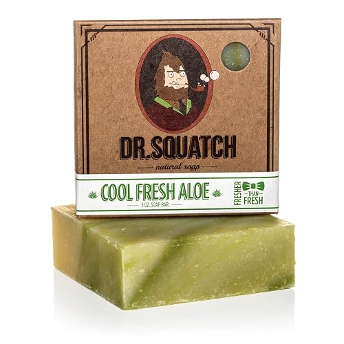 Dr. Squatch All Natural Bar Soap for Men with Zero Grit, Cool Fresh Aloe Beauty & Personal Care Dr. Squatch