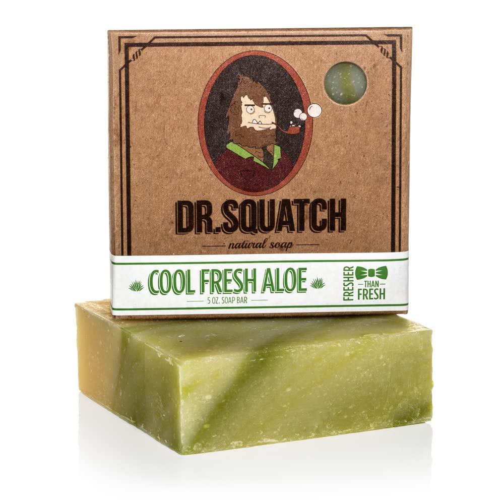 Dr. Squatch All Natural Bar Soap for Men with Zero Grit, Cool Fresh Aloe Beauty & Personal Care Dr. Squatch