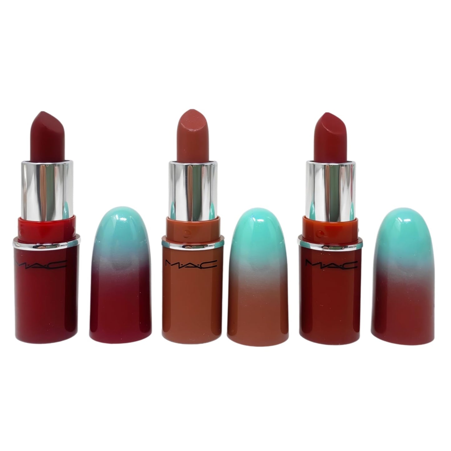 MAC M·A·C Cosmetics Holiday Exclusive Wildest Gleams Mini Lustreglass Lipstick Trio: Classics - Spice It Up, Thanks it's M·A·C and Business Casual Beauty & Personal Care MAC