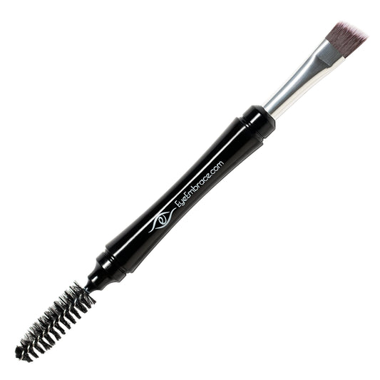 Eye Embrace Pro Grip Angled Eyebrow Brush and Spoolie Premium Quality Brow Makeup Brush Beauty & Personal Care Eye Embrace