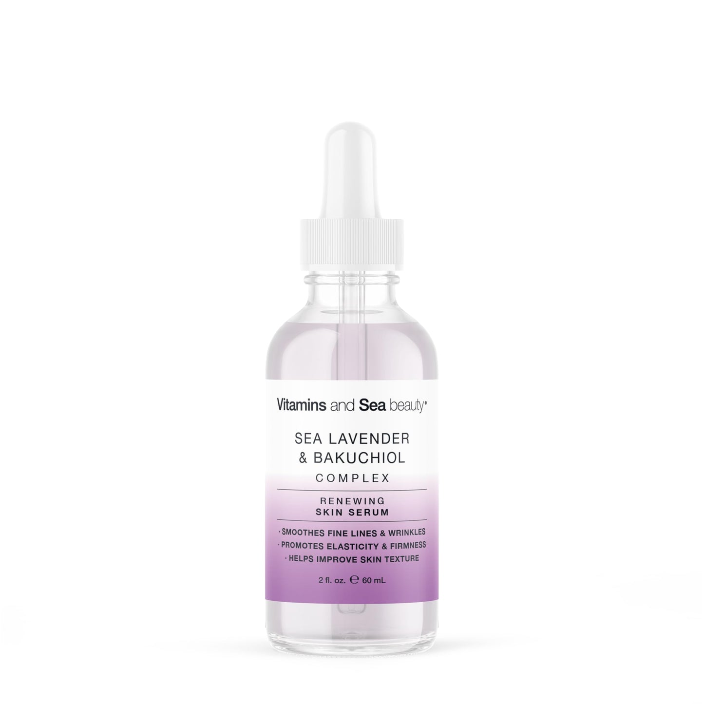 Renewing Skin Serum with Sea Lavender & Bakuchiol, Anti-Aging Firming and Smoothing Collagen Boosting Face Serum for Fine Lines and Wrinkles - 2 fl oz Beauty & Personal Care VITAMINS AND SEA BEAUTY
