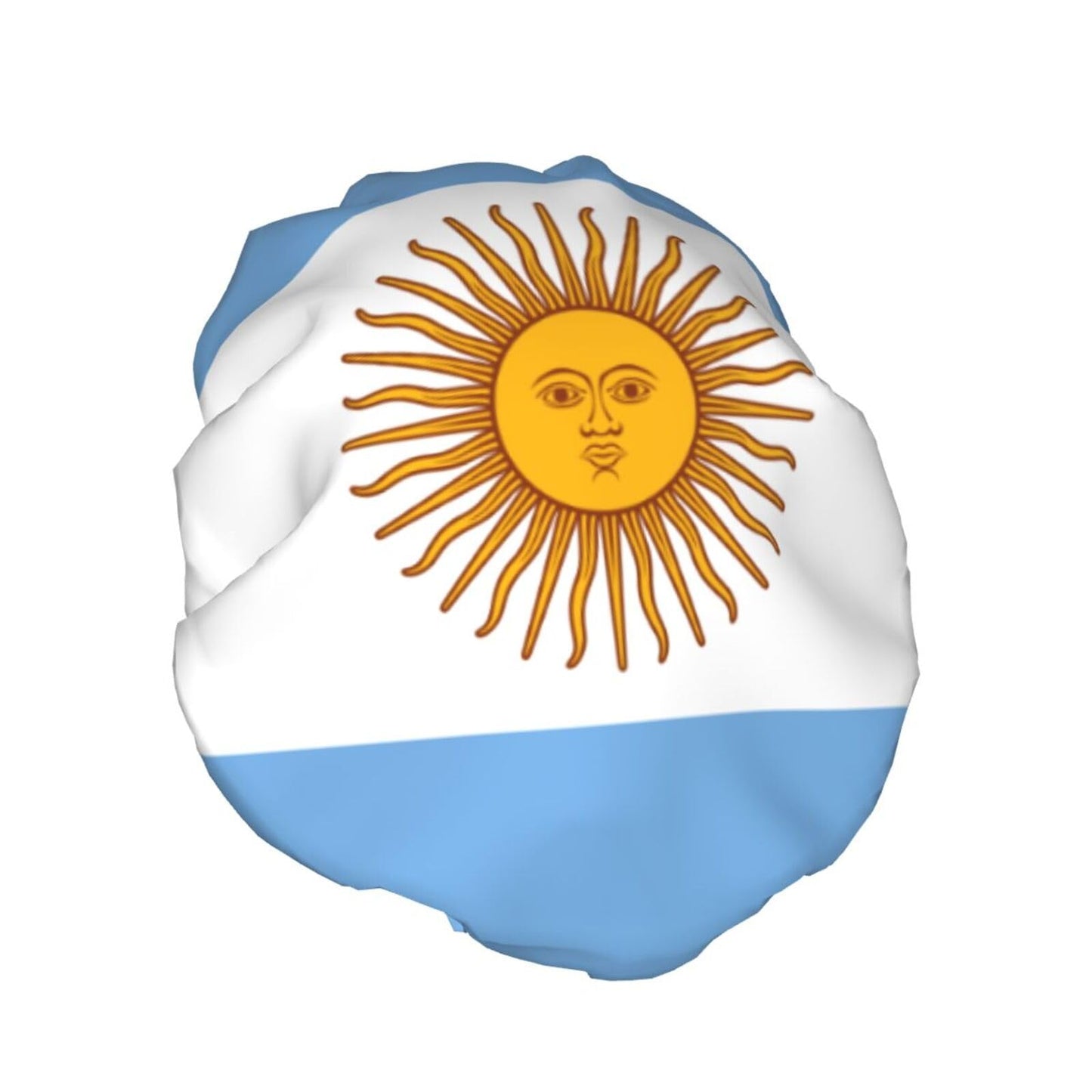 Argentina Flag Prints Shower Cap Double Layer Lined Waterproof Bathing Shower Hat Beauty and Personal Care Hayyett