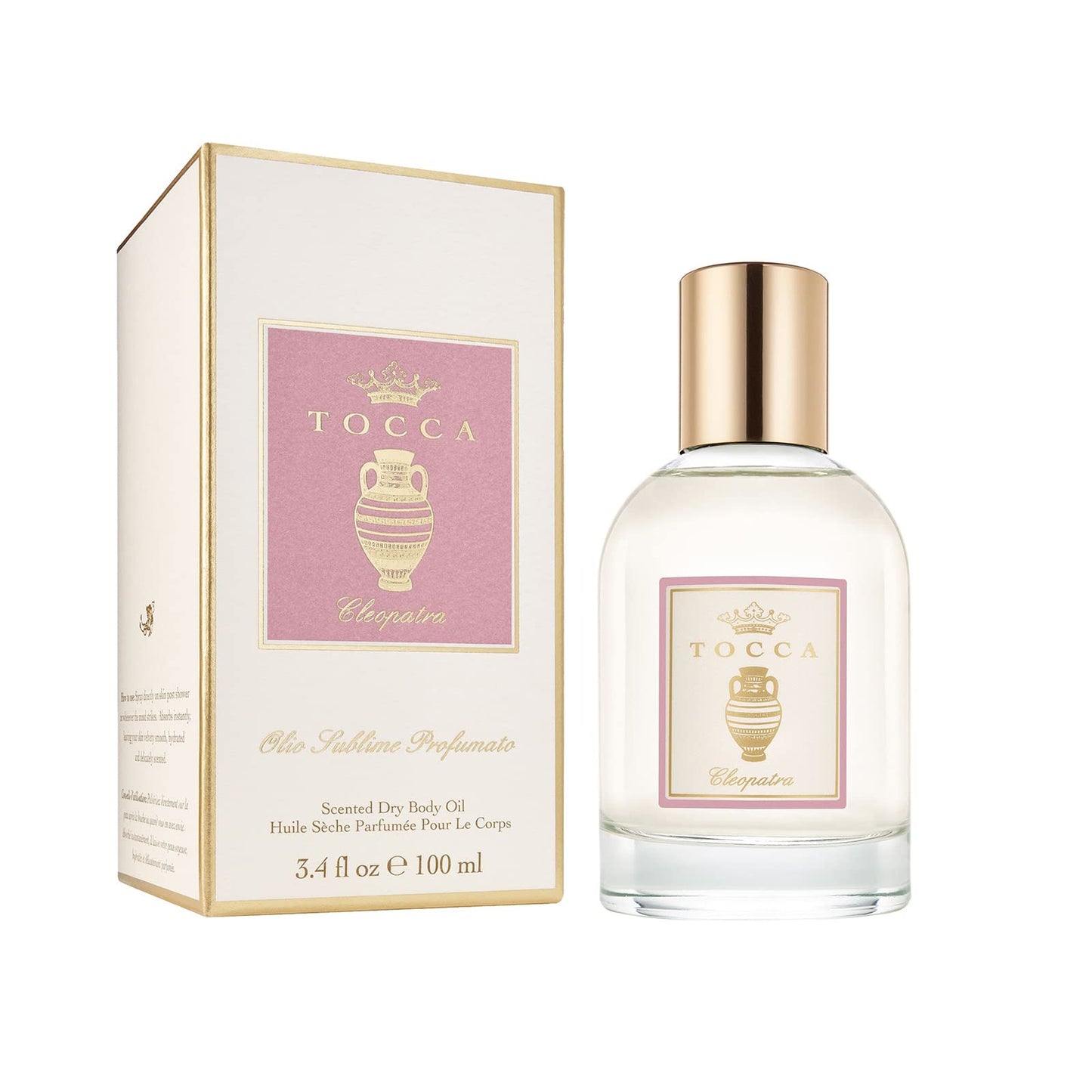 Tocca Cleopatra Scented Dry Body Oil, 3.4 Fl Oz - Olio Sublime Profumato Body Fragrance Featuring Grapefruit, Jasmine & Vanilla Musk Beauty & Personal Care Tocca