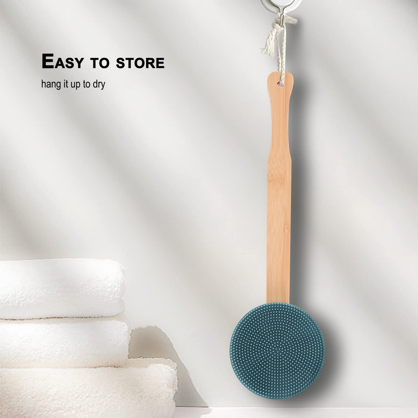 Bamboo Long Handle for INNERNEED Round Body Scrubber, for Back Scrub Beauty & Personal Care INNERNEED