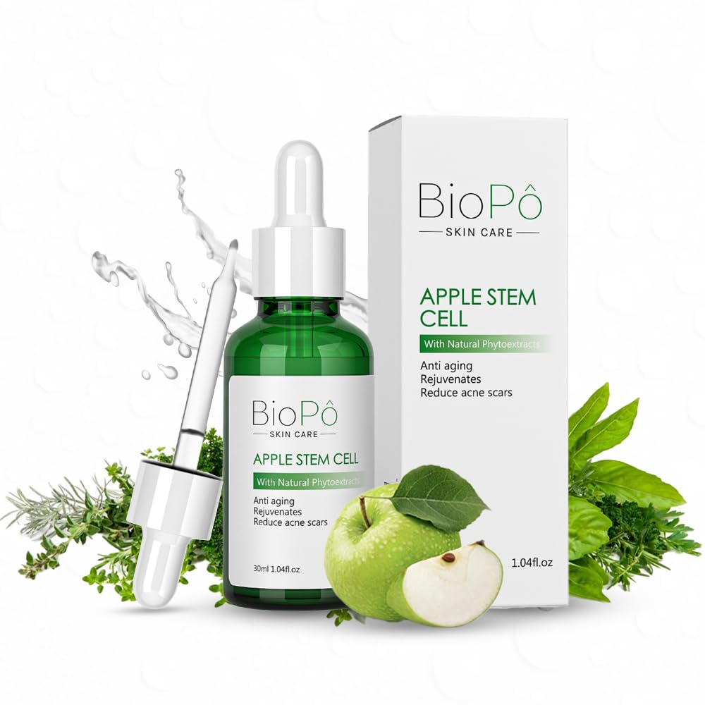 Apple Stem Cell Anti Aging Serum, Rejuvenates Skin, Reduces Acne Scars, Diminishes Fine Lines and Wrinkles, Hydrates Skin, For Radiant and Youthful Beauty & Personal Care BioPo